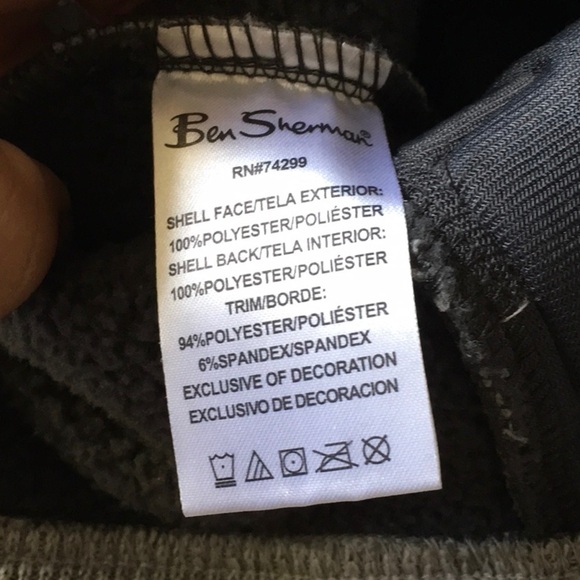 BEN SHERMAN Zip Up Gray Colorblock Sweater Jacket - Picture 6 of 10